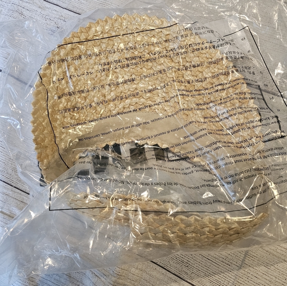 Beach Riot Straw Visor Boho Sun Hat Summer Vacation Resortwear New In Package - Picture 5 of 5